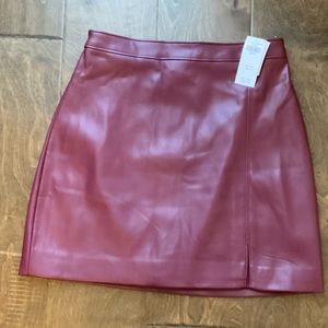 Burgundy Hollister Leather Skirt
